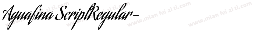 Aguafina ScriplRegular字体转换